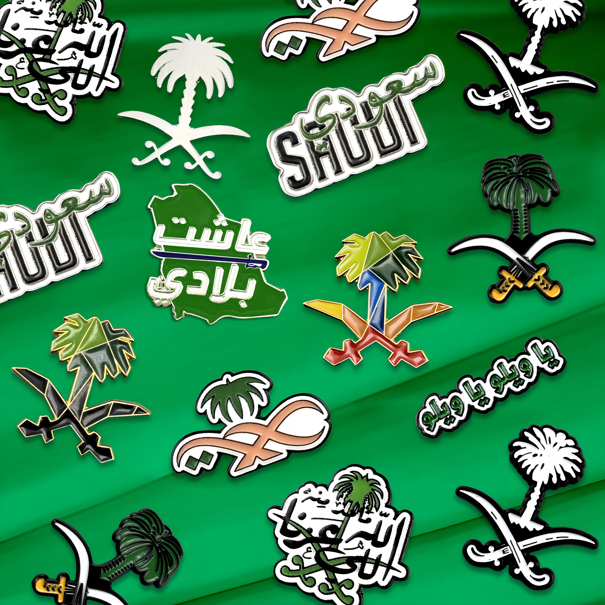 サウジアラビア建国記念日ピン｜ブレーストピン｜